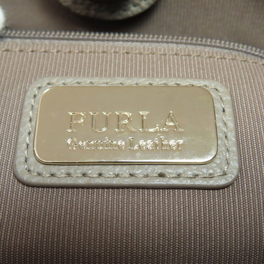 Furla Shoulder Bag leather gray one belt