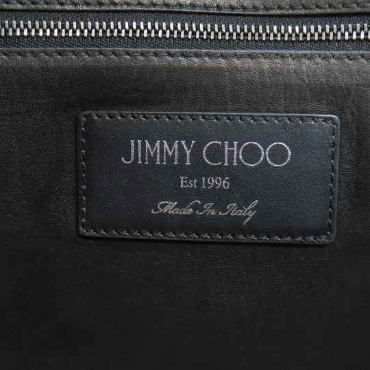 JIMMY CHOO Tote Bag leather black Studs