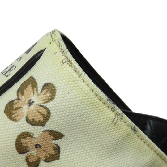 BALLY Tote Bag canvas beige Flower animal motif 2WAY