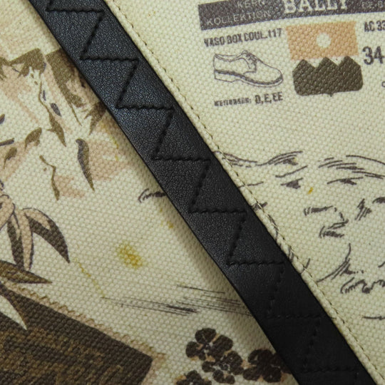 BALLY Tote Bag canvas beige Flower animal motif 2WAY