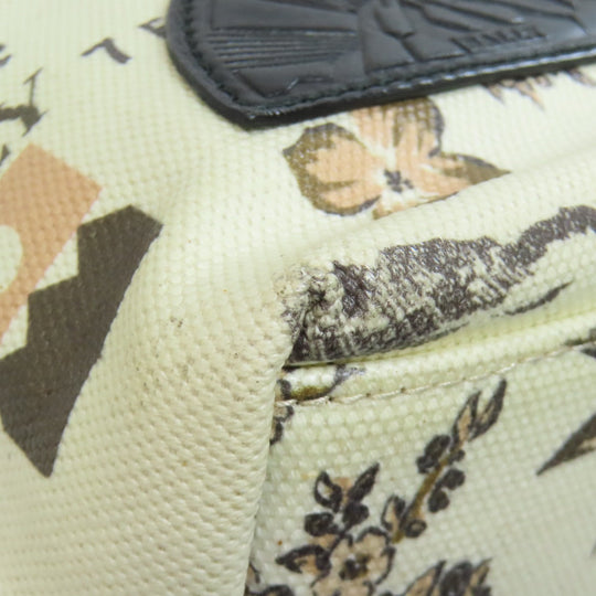 BALLY Tote Bag canvas beige Flower animal motif 2WAY