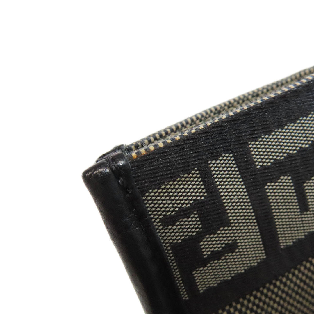 FENDI Handbag canvas gray logo