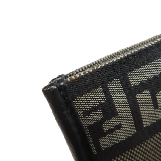 FENDI Handbag canvas gray logo