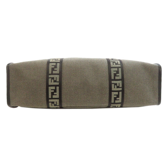 FENDI Handbag canvas gray logo