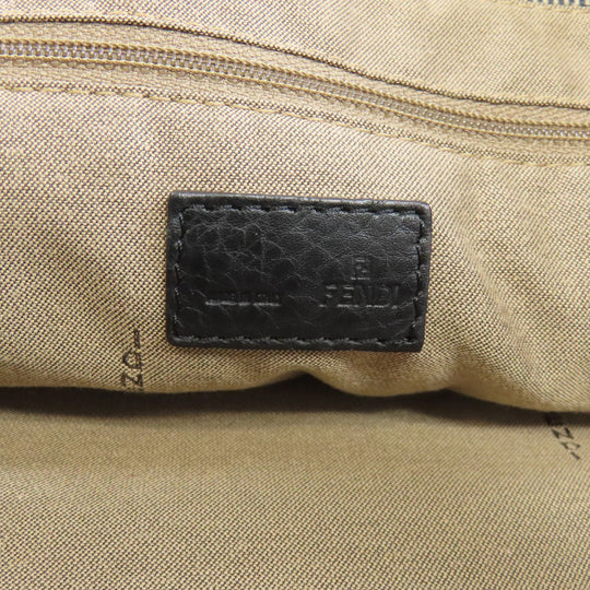 FENDI Handbag canvas gray logo