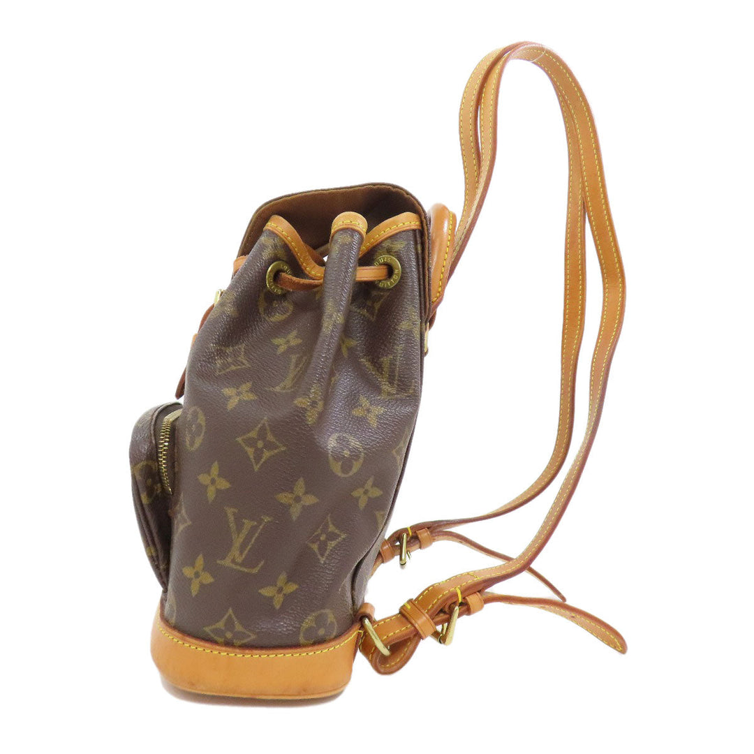 LOUIS VUITTON Backpack M51137 Monogram canvas Brown Mini Montsouris Women Used Authentic