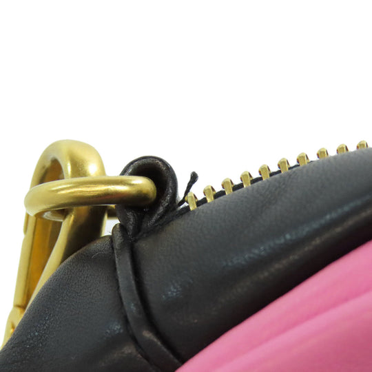 PRADA Shoulder Bag Calfskin black Fiocco Women Used Authentic