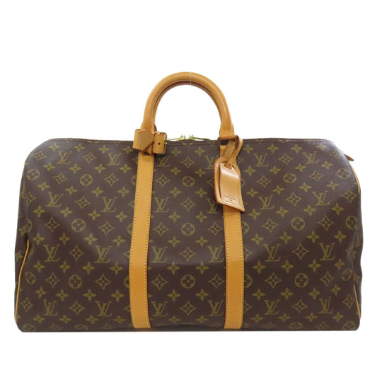 LOUIS VUITTON Boston Duffel bag M41416 Monogram canvas Brown Keepall 50 Women Used Authentic