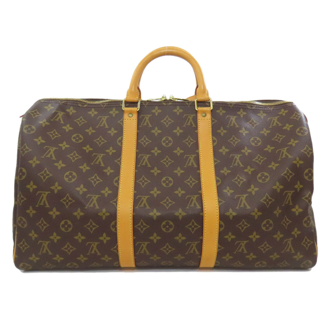 LOUIS VUITTON Boston Duffel bag M41416 Monogram canvas Brown Keepall 50 Women Used Authentic