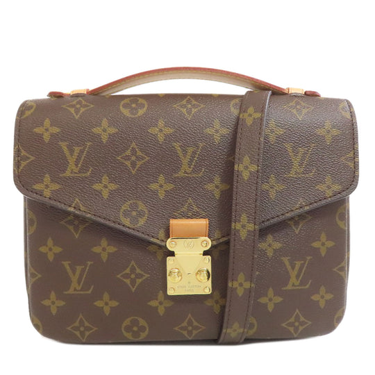 LOUIS VUITTON Handbag M44875 Monogram canvas Brown Pochette Metis MM Women Used Authentic