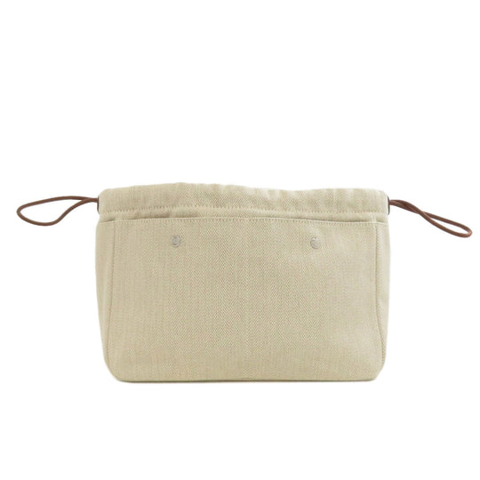 HERMES Accessory pouch Towal chevron beige fullby 25 bag in bag