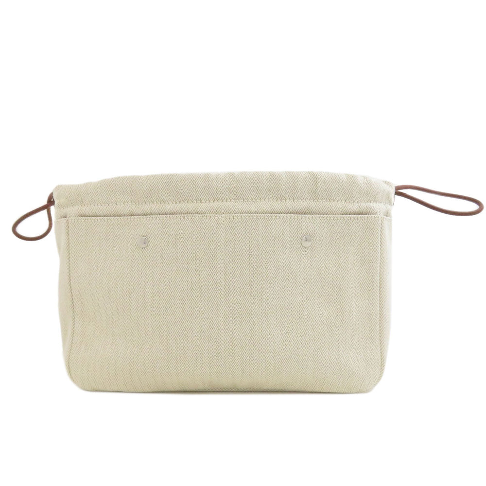 HERMES Accessory pouch Towal chevron beige fullby 25 bag in bag Women Used Authentic