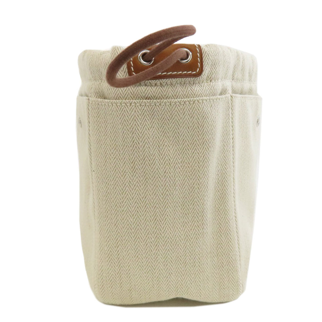 HERMES Accessory pouch Towal chevron beige fullby 25 bag in bag