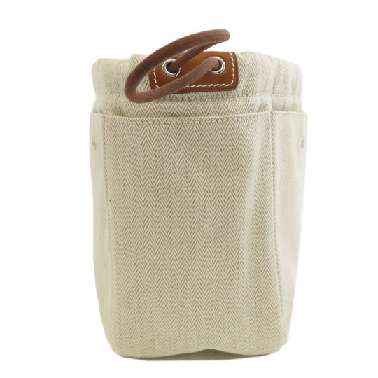 HERMES Accessory pouch Towal chevron beige fullby 25 bag in bag