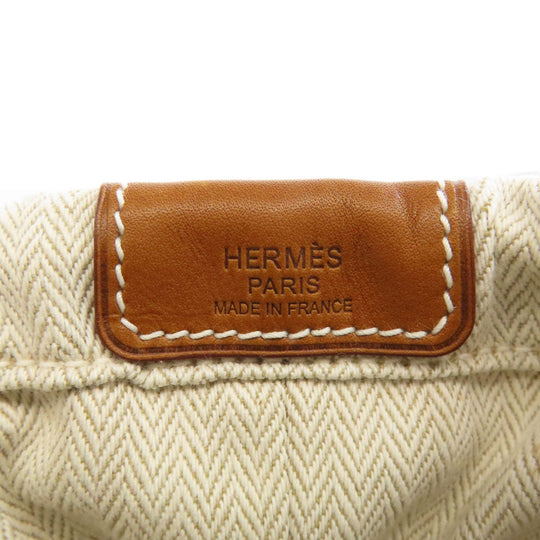 HERMES Accessory pouch Towal chevron beige fullby 25 bag in bag