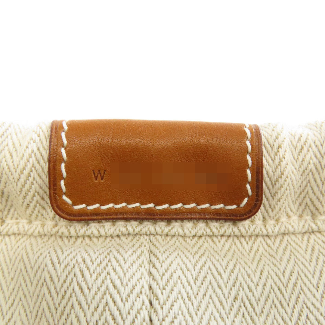 HERMES Accessory pouch Towal chevron beige fullby 25 bag in bag