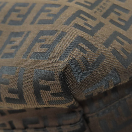 FENDI Handbag canvas Brown Zucca Pattern