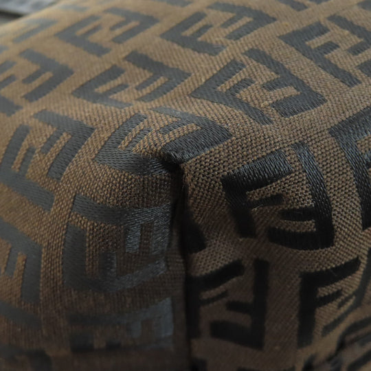 FENDI Handbag canvas Brown Zucca Pattern