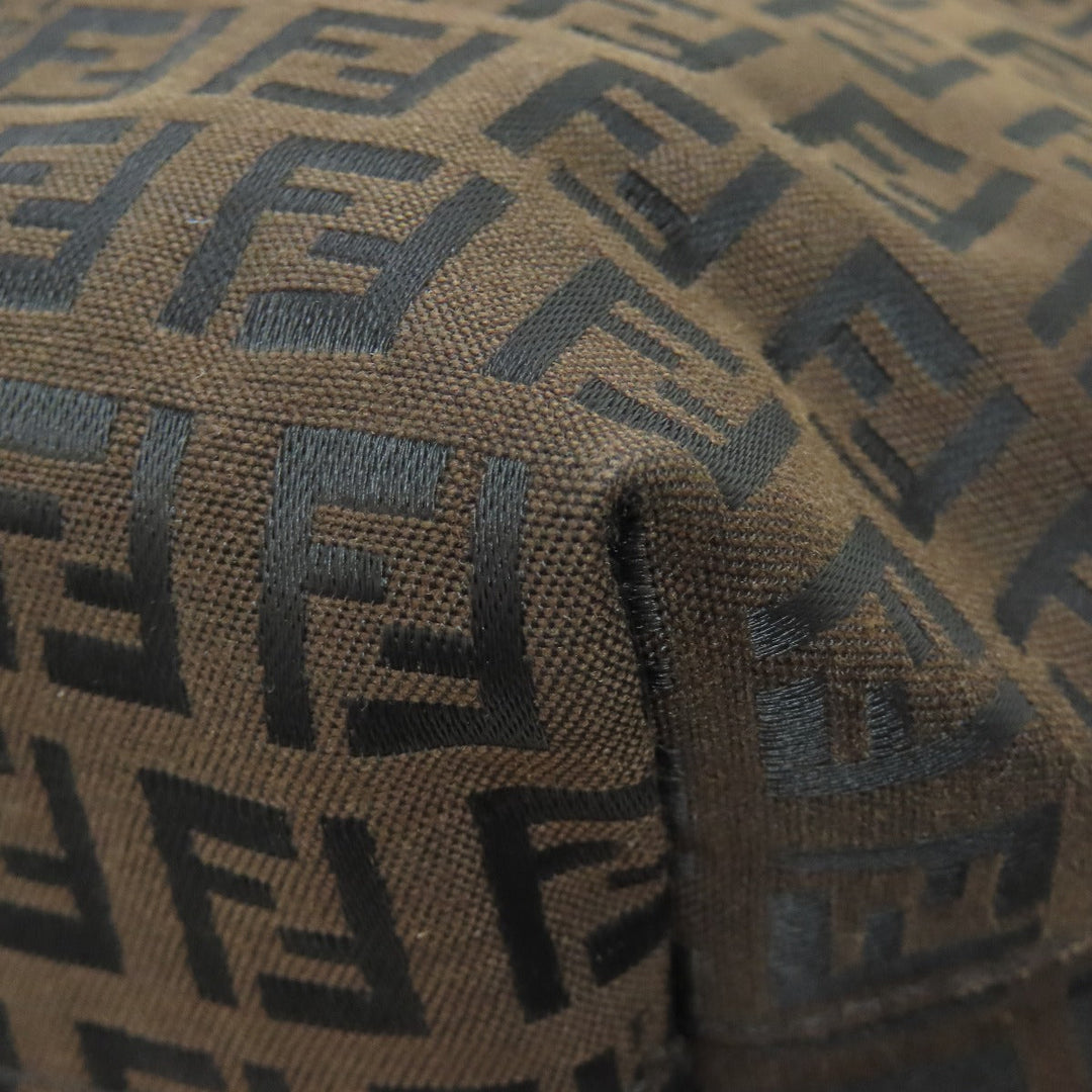 FENDI Handbag canvas Brown Zucca Pattern