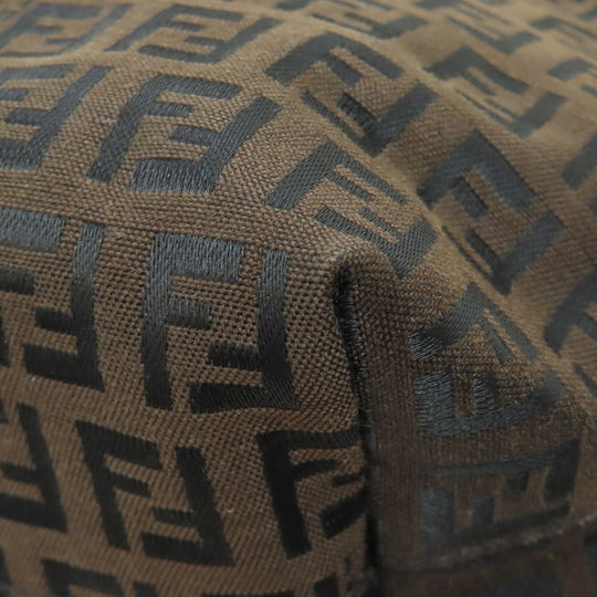 FENDI Handbag canvas Brown Zucca Pattern