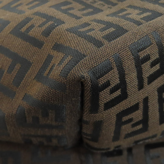 FENDI Handbag canvas Brown Zucca Pattern