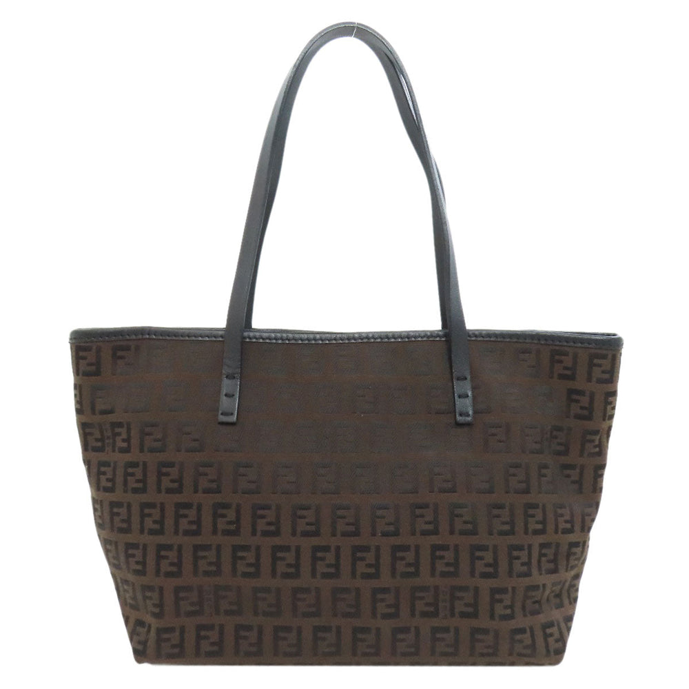FENDI Handbag canvas Brown Zucca Pattern