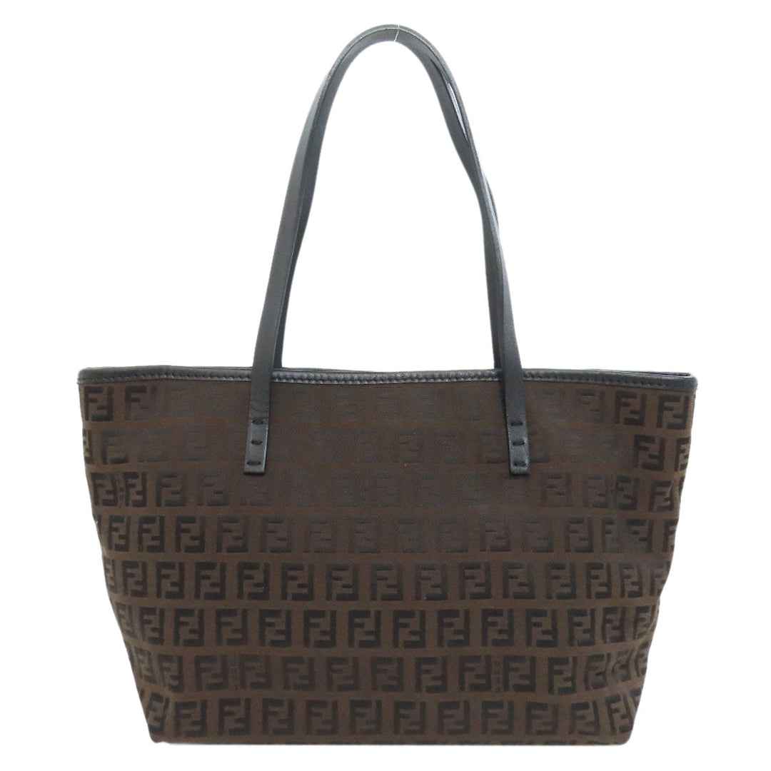 FENDI Handbag canvas Brown Zucca Pattern