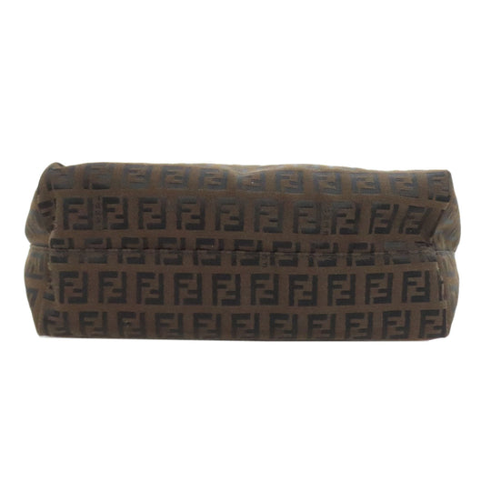 FENDI Handbag canvas Brown Zucca Pattern