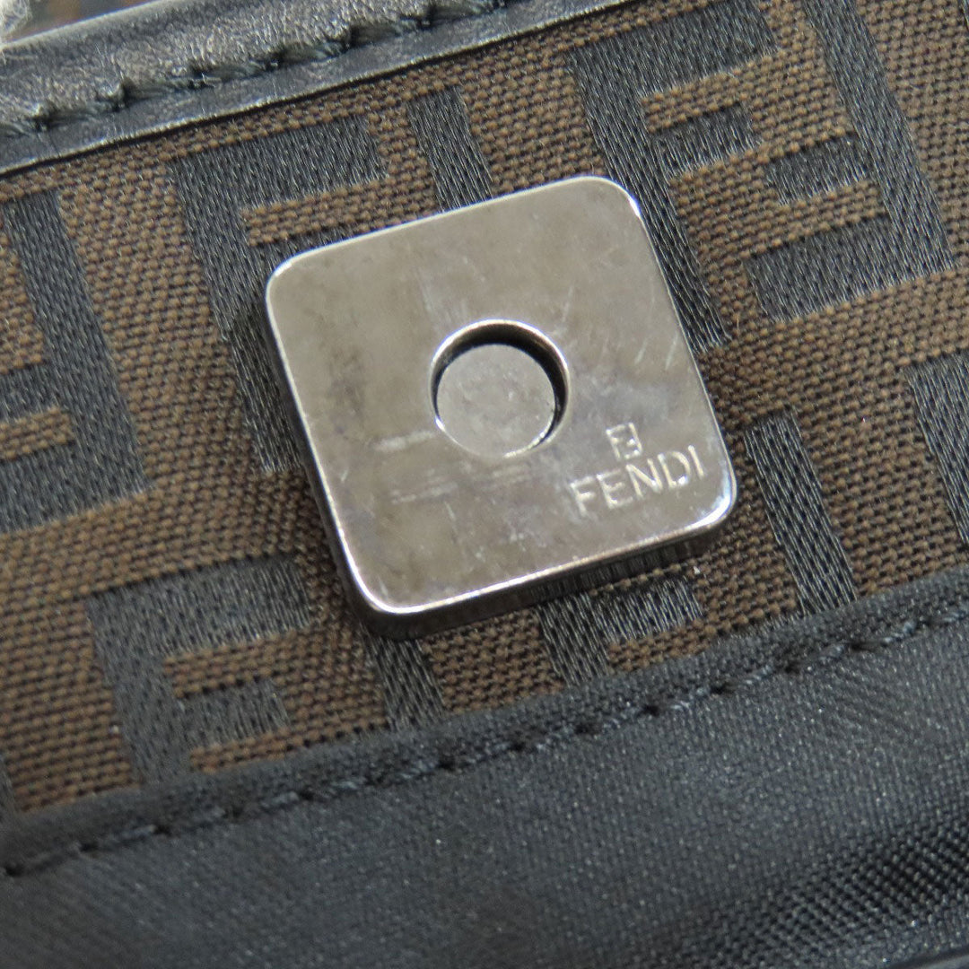 FENDI Handbag canvas Brown Zucca Pattern