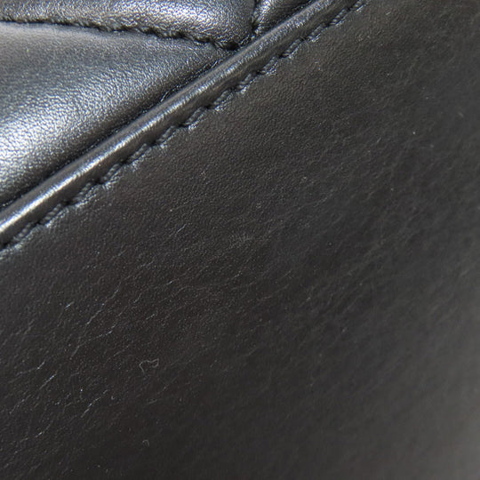 CHANEL Shoulder Bag lambskin black Chain Bag Matelasse Gold Metal Women Used Authentic