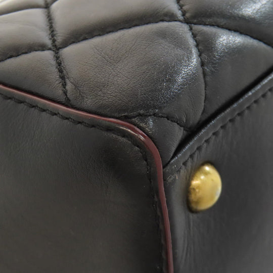 CHANEL Shoulder Bag lambskin black Chain Bag Matelasse Gold Metal Women Used Authentic