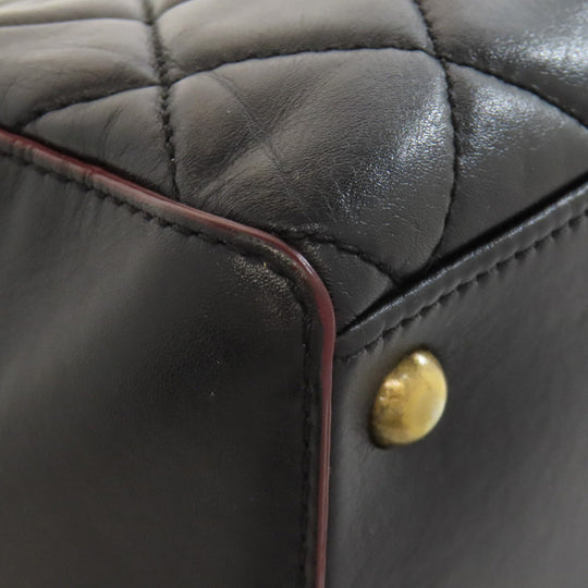 CHANEL Shoulder Bag lambskin black Chain Bag Matelasse Gold Metal Women Used Authentic