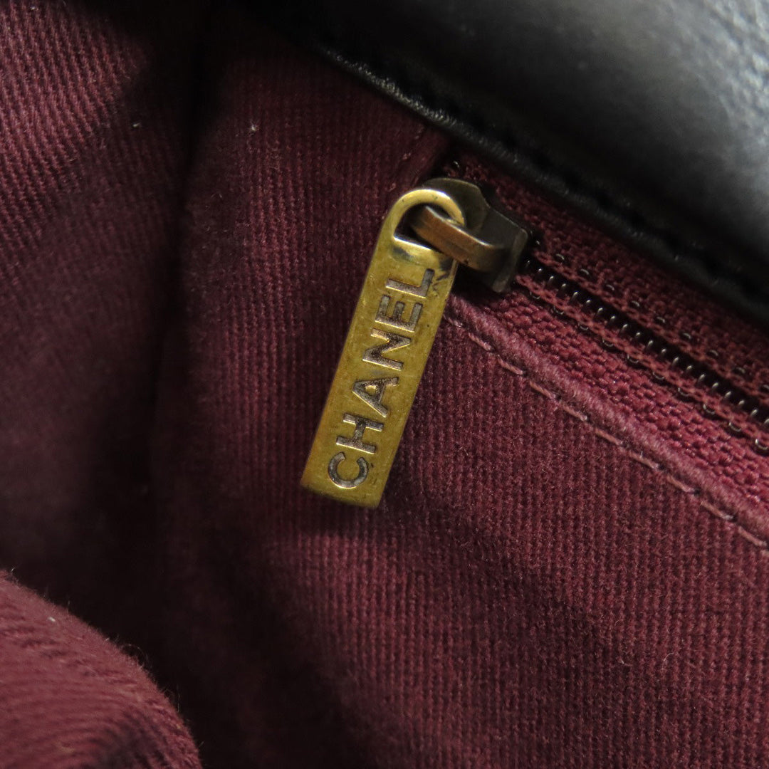 CHANEL Shoulder Bag lambskin black Chain Bag Matelasse Gold Metal Women Used Authentic