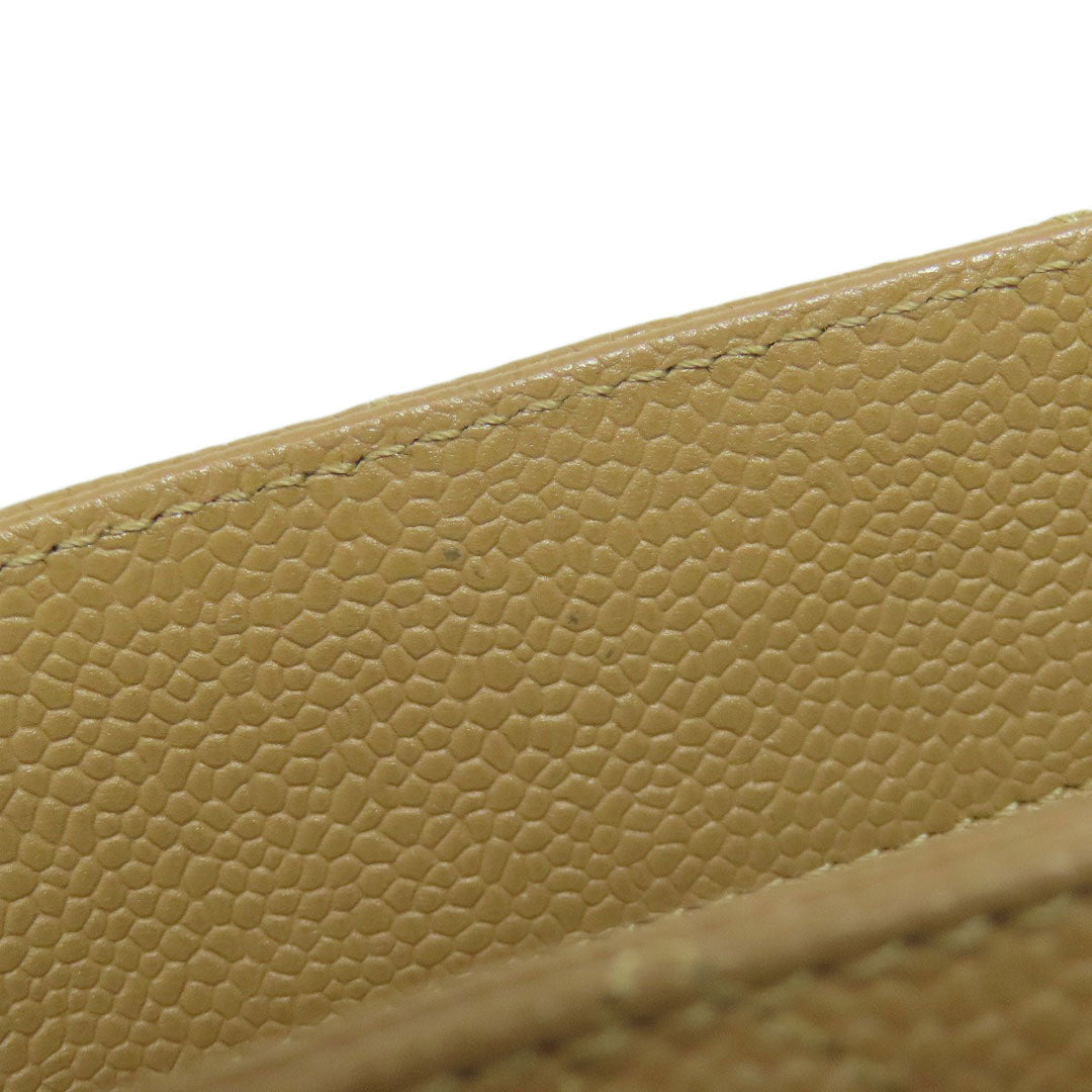 CHANEL Tote Bag Grained Calfskin Skin beige Replica Tote Gold Metal Women Used Authentic