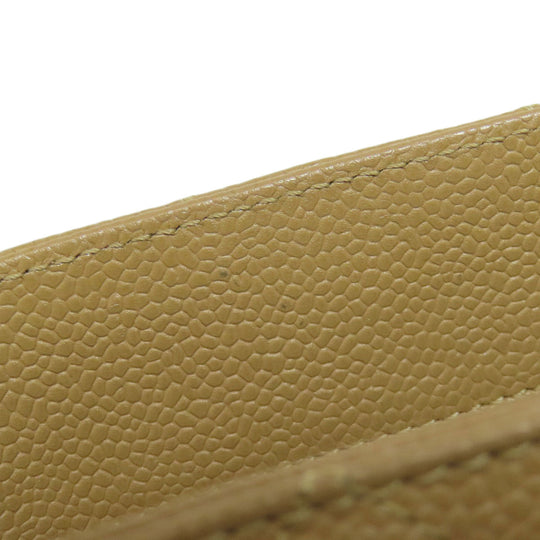 CHANEL Tote Bag Grained Calfskin Skin beige Replica Tote Gold Metal Women Used Authentic