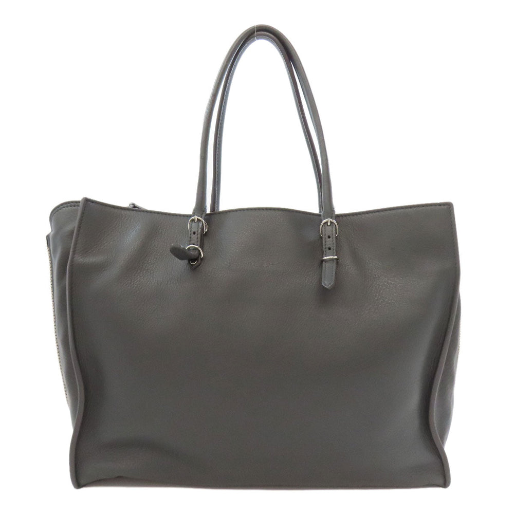 BALENCIAGA Tote Bag 432596 Calfskin gray Paper B4 Zip Around 2WAY Women Used Authentic