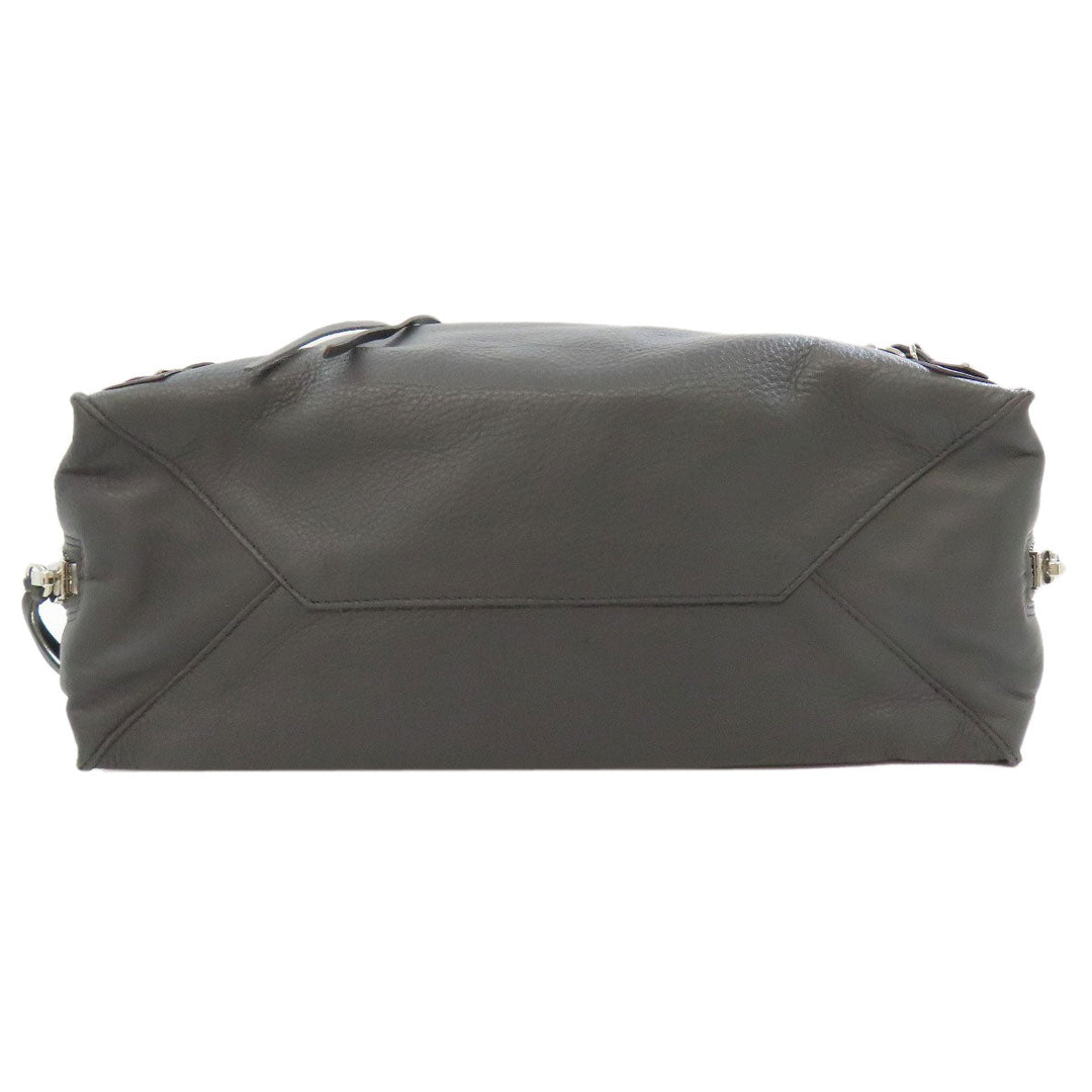 BALENCIAGA Tote Bag 432596 Calfskin gray Paper B4 Zip Around 2WAY Women Used Authentic