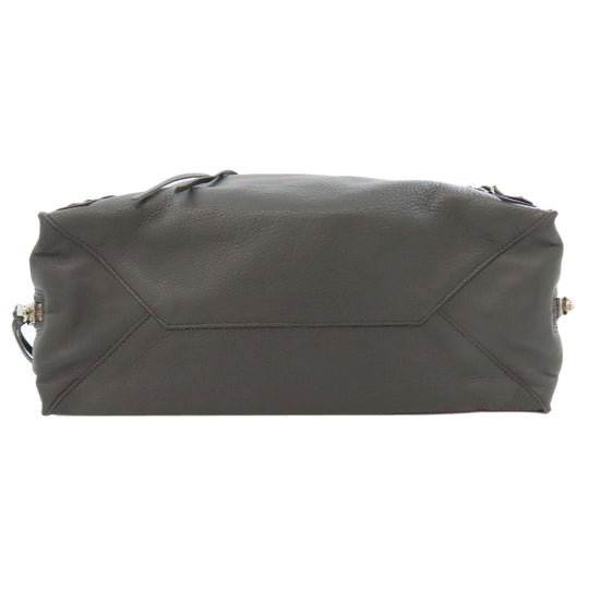 BALENCIAGA Tote Bag 432596 Calfskin gray Paper B4 Zip Around 2WAY Women Used Authentic