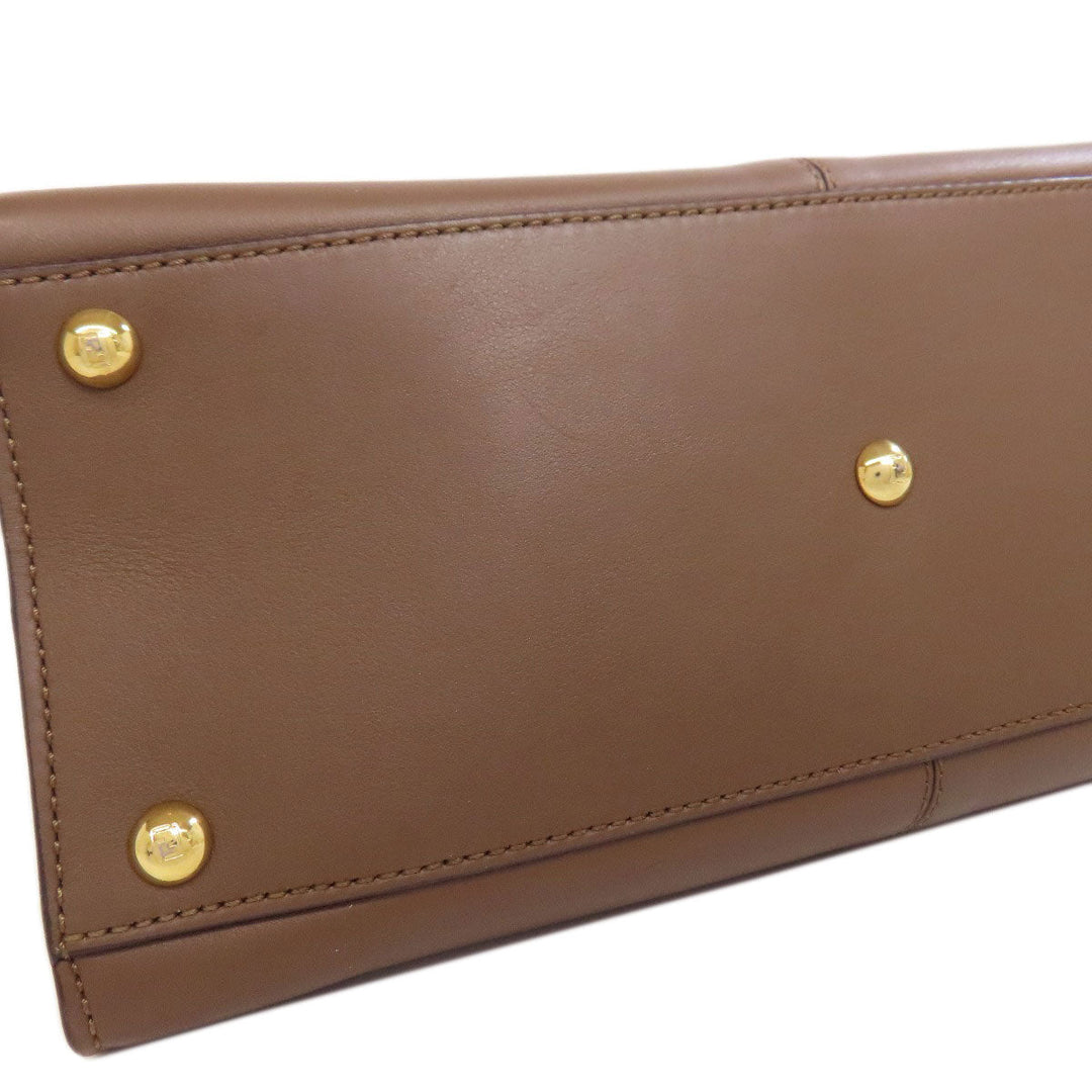 FENDI Handbag leather Brown Peekaboo 2WAY
