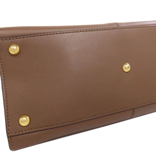 FENDI Handbag leather Brown Peekaboo 2WAY