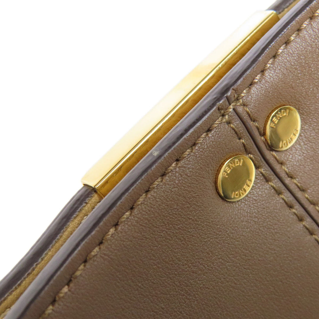 FENDI Handbag leather Brown Peekaboo 2WAY