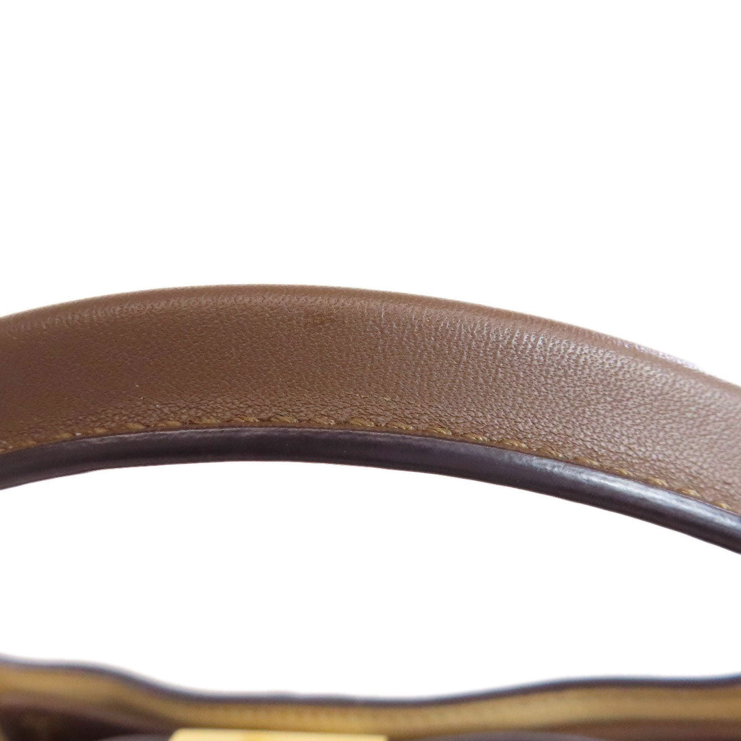 FENDI Handbag leather Brown Peekaboo 2WAY