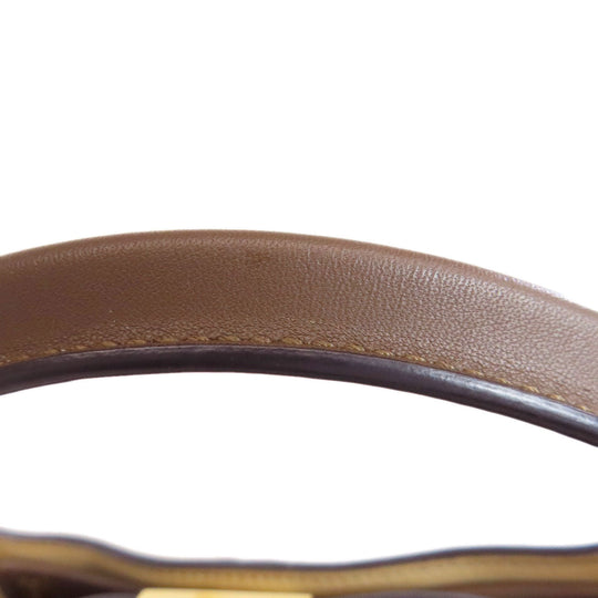 FENDI Handbag leather Brown Peekaboo 2WAY