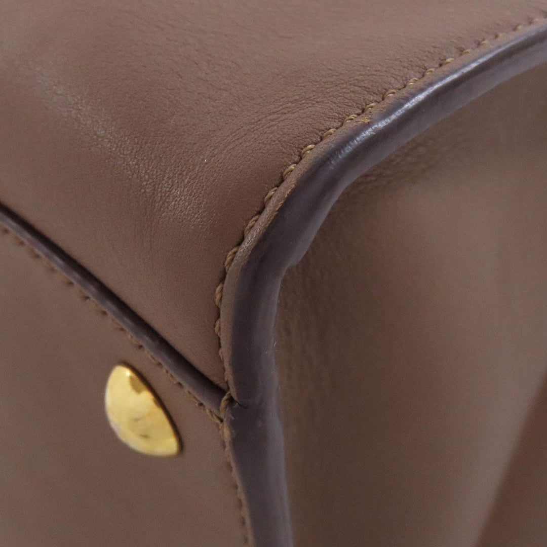 FENDI Handbag leather Brown Peekaboo 2WAY