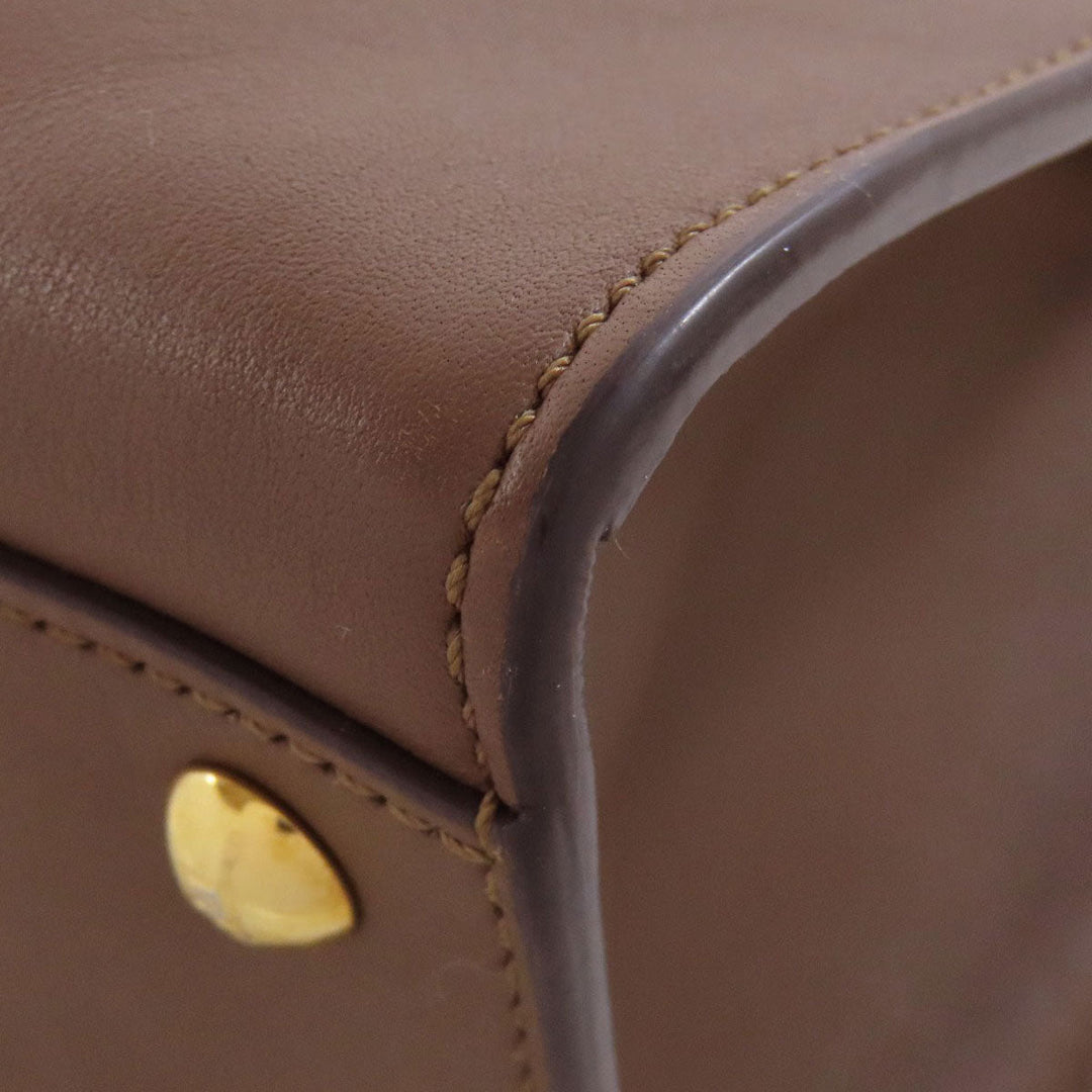 FENDI Handbag leather Brown Peekaboo 2WAY