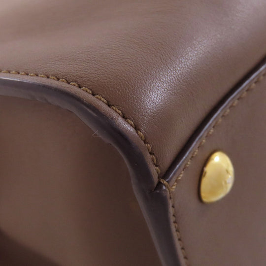 FENDI Handbag leather Brown Peekaboo 2WAY