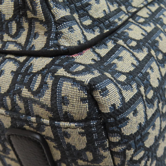Christian Dior Backpack canvas blue Trotter Pattern Women Used Authentic