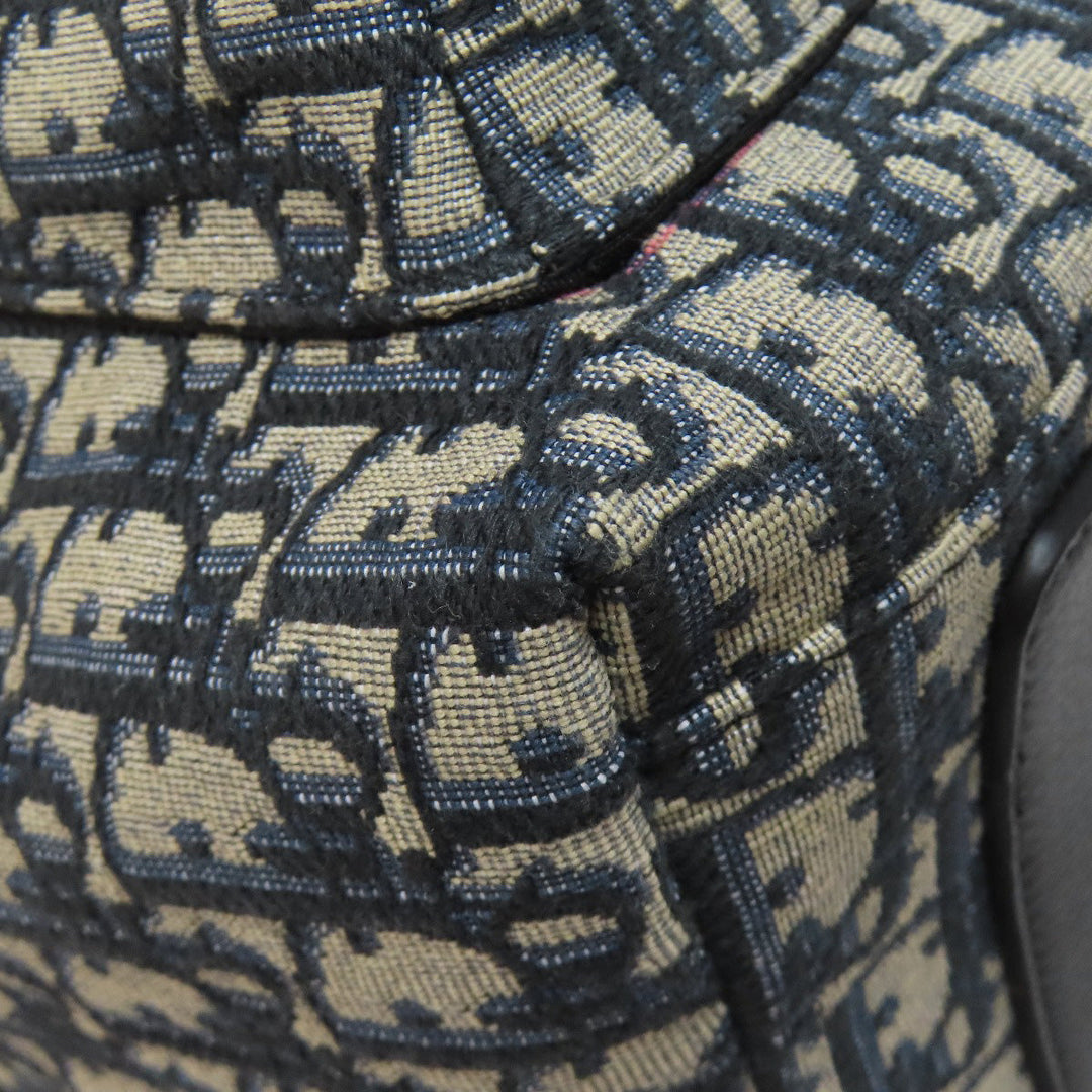 Christian Dior Backpack canvas blue Trotter Pattern Women Used Authentic