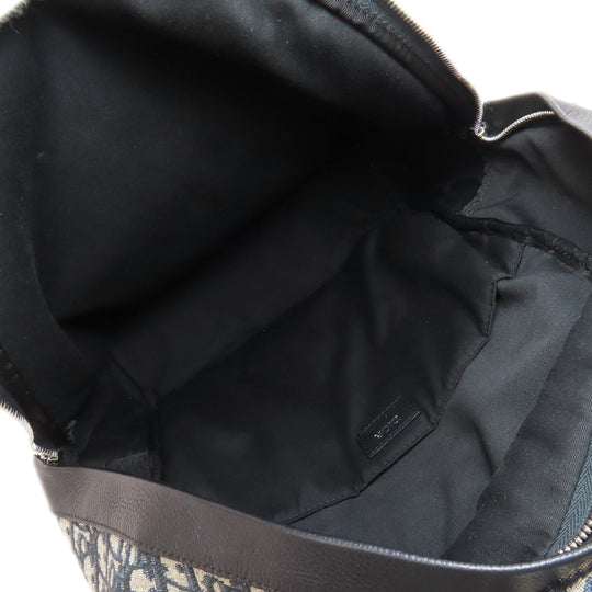 Christian Dior Backpack canvas blue Trotter Pattern Women Used Authentic
