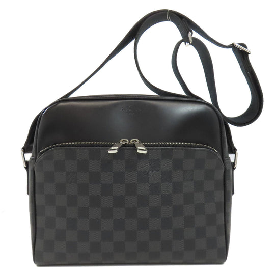 LOUIS VUITTON Shoulder Bag N41408 Damier canvas black Diton PM mens Used Authentic